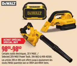 Canadian Tire Dewalt Selected 20V MAX Power Tools offer