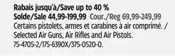 Canadian Tire Crosman Selected Air Guns, Air Rifles and Air Pistols offer
