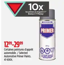 Canadian Tire Selected Automotive Primer Paints offer