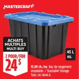 Canadian Tire Mastercraft Stackable Storage Tote offer
