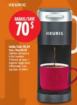 Canadian Tire Keurig Supreme Single-Serve Coffeemaker offer