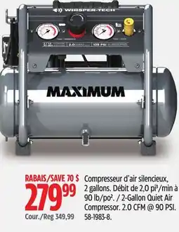 Canadian Tire Maximum 2-Gallon Quiet Air Compressor offer