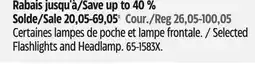 Canadian Tire Police Security Selected Flashlights and Headlamp offer