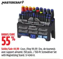 Canadian Tire 150-Pc Screwdriver Set with Magnetizing Stand offer