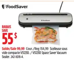 Canadian Tire Foodsaver VS1230 Space Saver Vacuum Sealer offer