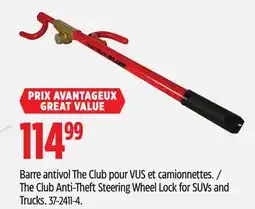Canadian Tire The Club Anti-Theft Steering Wheel Lock for SUVs and Trucks offer