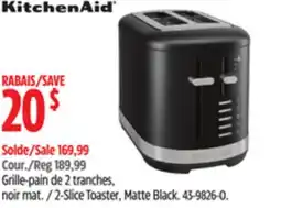 Canadian Tire KitchenAid 2-Slice Toaster, Matte Black offer