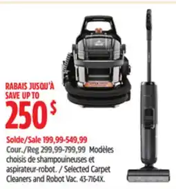 Canadian Tire Bissell Selected Carpet Cleaners and Robot Vac offer
