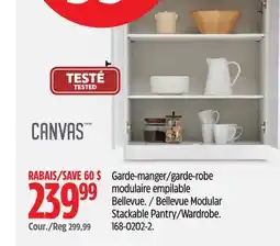 Canadian Tire Canvas Bellevue Modular Stackable Pantry/Wardrobe offer
