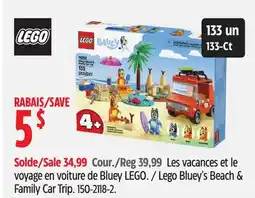 Canadian Tire Lego Bluey's Beach and Family Car Trip offer