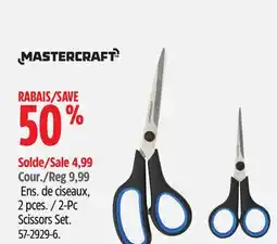 Canadian Tire Mastercraft 2-Pc Scissors Set offer