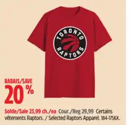 Canadian Tire Selected Raptors Apparel offer