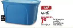 Canadian Tire Type A Stackable Storage Tote offer