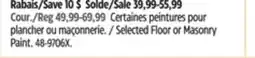 Canadian Tire Armor Coat Selected Floor or Masonry Paint offer