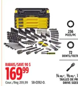 Canadian Tire Stanley Black Chrome Socket Sets offer