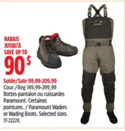 Canadian Tire Paramount Waders or Wading Boots offer