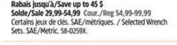 Canadian Tire MAXIMUM Selected Wrench Sets offer