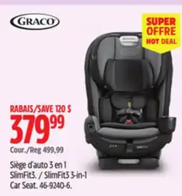 Canadian Tire Graco SlimFit3 3-in-1 Car Seat offer