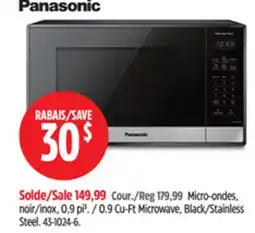 Canadian Tire Panasonic 0.9 Cu-Ft Microwave offer