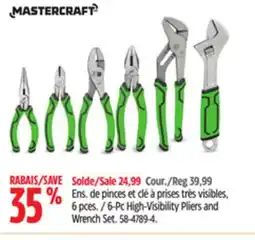 Canadian Tire Mastercraft 6-Pc High-Visibility Pliers and Wrench Set offer