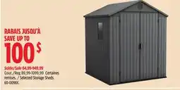 Canadian Tire Selected Storage Sheds offer