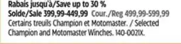 Canadian Tire Champion Selected Champion and Motomaster Winches offer