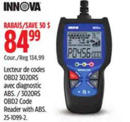 Canadian Tire Innova 3020RS OBD2 Code Reader with ABS offer