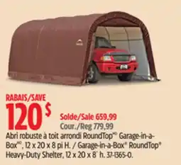 Canadian Tire Garage-in-a-Box RoundTop Heavy-Duty Shelter, 12 x 20 x 8´ h offer