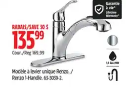 Canadian Tire Moen Renzo 1-Handle offer