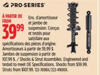 Canadian Tire Pro-Series Shocks & Struts Assemblies offer
