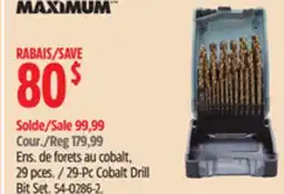 Canadian Tire Maximum 29-Pc Cobalt Drill Bit Set offer