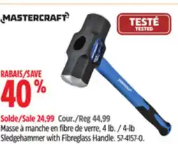 Canadian Tire Mastercraft Sledgehammer with Fibreglass Handle offer
