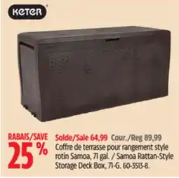 Canadian Tire Keter Samoa Rattan-Style Storage Deck Box offer