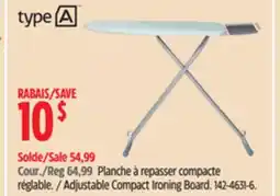 Canadian Tire Adjustable Compact Ironing Board offer