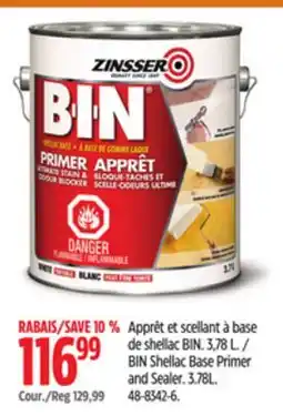 Canadian Tire Zinsser BIN Shellac Base Primer and Sealer offer