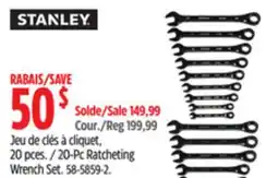 Canadian Tire Stanley 20-Pc Ratcheting Wrench Set offer
