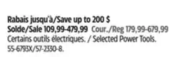 Canadian Tire Mastercraft Selected Power Tools offer