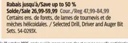 Canadian Tire Maximum Selected Drill, Driver and Auger Bit Sets offer