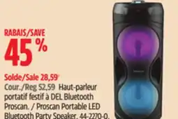 Canadian Tire Proscan Portable LED Bluetooth Party Speaker offer