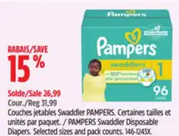 Canadian Tire Pampers Swaddler Disposable Diapers offer
