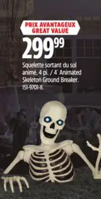 Canadian Tire 4´ Animated Skeleton Ground Breaker offer