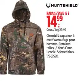Canadian Tire Huntshield Men's Camo Hoodie offer