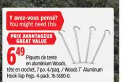 Canadian Tire Woods 7 Aluminum Hook-Top Pegs offer