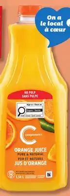IGA COMPLIMENTS REFRIGERATED FRUIT JUICE offer