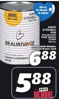 IGA BEAURIVAGE PURE MAPLE SYRUP offer