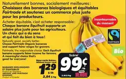 IGA ORGANIC AND FAIRTRADE BANANAS offer