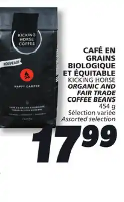 IGA KICKING HORSE ORGANIC AND FAIR TRADE COFFEE BEANS offer
