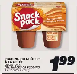 IGA SNACK PACK GEL SNACKS OR PUDDING offer