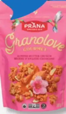 IGA PRANA GRANOLOVE GOURMET ORGANIC GRANOLA CEREAL OR OVERNIGHT CHIA offer