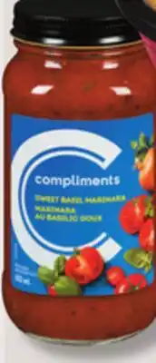 IGA COMPLIMENTS (650 mL) PIZZA OR PASTA SAUCE offer